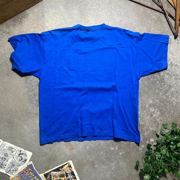 Vintage 90s Ford Racing Graphic Tee Mens XL Blue NASCAR Boxy Fit Sports Shirt - Picture 2 of 3